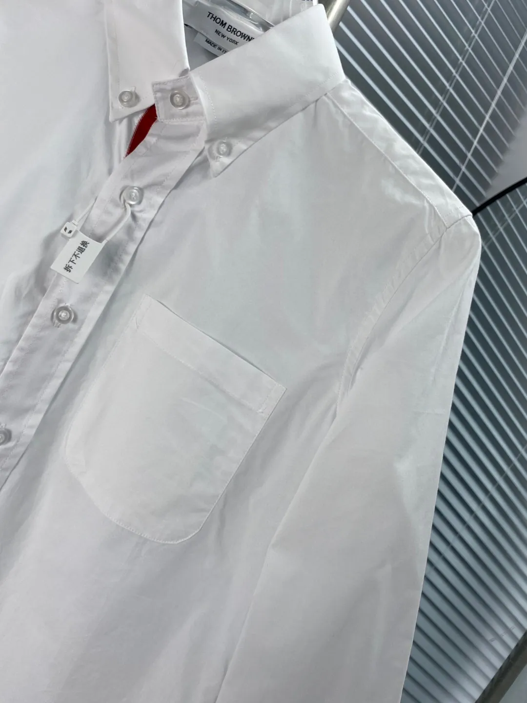 （TBNew Arrival Classic ） THOM BROWNE .TB Same Style 80 Breathable Same Style Authentic ：White/Blue Size：0/1/2/3/4